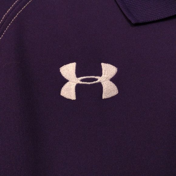 Under Armour golf polo mens S Small purple short sleeve Dominanace on field - Picture 3 of 9